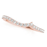 Curved Bands Half Eternity Ring in Gold & Platinum