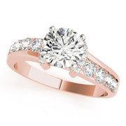 Cherished Prong-Set Round Diamond Engagement Ring in 10K/14K gold and platinum with certified lab-grown or natural diamonds