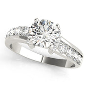 Cherished Prong-Set Round Diamond Engagement Ring in 10K/14K gold and platinum with certified lab-grown or natural diamonds
