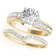 Cherished Prong-Set Round Diamond Engagement Ring in 10K/14K gold and platinum with certified lab-grown or natural diamonds