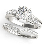 Cherished Prong-Set Round Diamond Engagement Ring in 10K/14K gold and platinum with certified lab-grown or natural diamonds