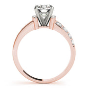 Cherished Prong-Set Round Diamond Engagement Ring in 10K/14K gold and platinum with certified lab-grown or natural diamonds