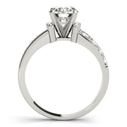 Cherished Prong-Set Round Diamond Engagement Ring in 10K/14K gold and platinum with certified lab-grown or natural diamonds