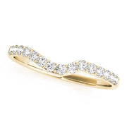Shared Prong Curved Half Eternity Ring in 10K/14K gold and platinum with certified lab-grown or natural diamonds
