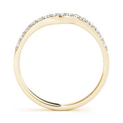 Shared Prong Curved Half Eternity Ring in Gold & Platinum