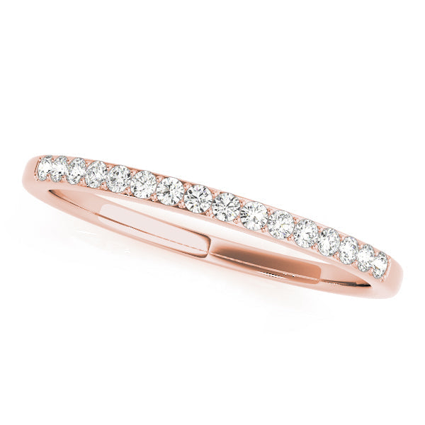 Prong Set Half Eternity Ring in Gold & Platinum