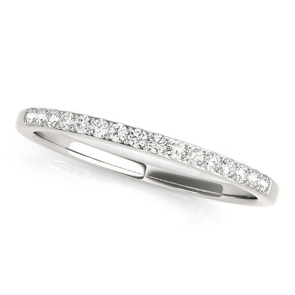 Prong Set Half Eternity Ring in Gold & Platinum
