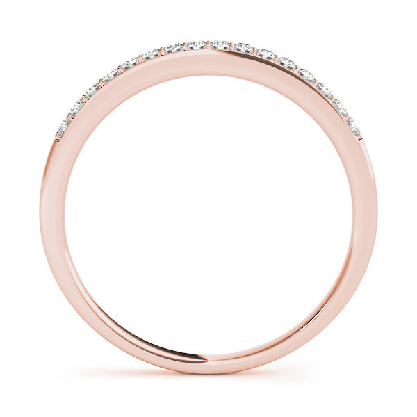 Prong Set Half Eternity Ring in Gold & Platinum