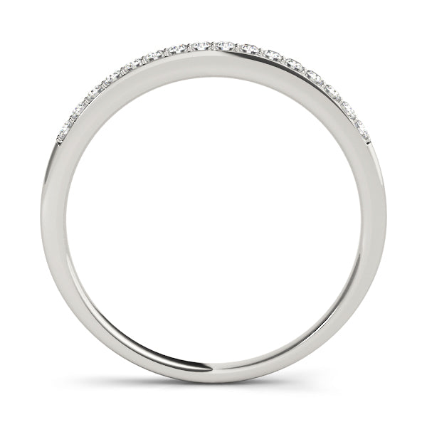 Prong Set Half Eternity Ring in Gold & Platinum