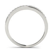 Prong Set Half Eternity Ring in Gold & Platinum