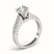 Classic Channel-Set Round Diamond Engagement Ring in 10K/14K gold and platinum with certified lab-grown or natural diamonds