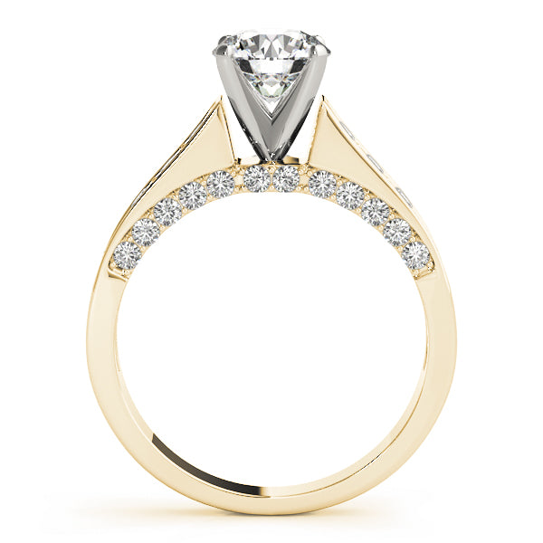 Classic Channel-Set Round Diamond Engagement Ring in 10K/14K gold and platinum with certified lab-grown or natural diamonds