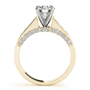 Classic Channel-Set Round Diamond Engagement Ring in 10K/14K gold and platinum with certified lab-grown or natural diamonds