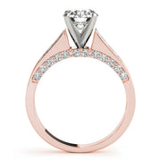 Classic Channel-Set Round Diamond Engagement Ring in 10K/14K gold and platinum with certified lab-grown or natural diamonds
