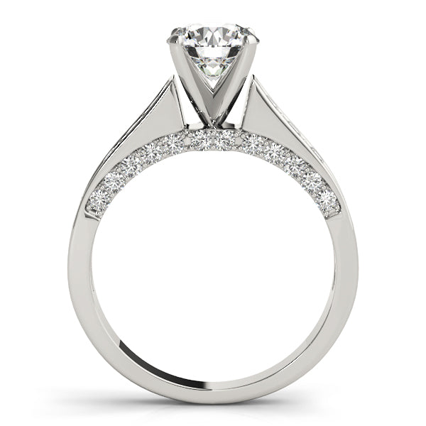 Classic Channel-Set Round Diamond Engagement Ring in 10K/14K gold and platinum with certified lab-grown or natural diamonds