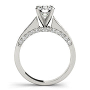 Classic Channel-Set Round Diamond Engagement Ring in 10K/14K gold and platinum with certified lab-grown or natural diamonds