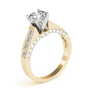 Classic Channel-Set Round Diamond Engagement Ring in 10K/14K gold and platinum with certified lab-grown or natural diamonds
