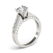 Classic Channel-Set Round Diamond Engagement Ring in 10K/14K gold and platinum with certified lab-grown or natural diamonds
