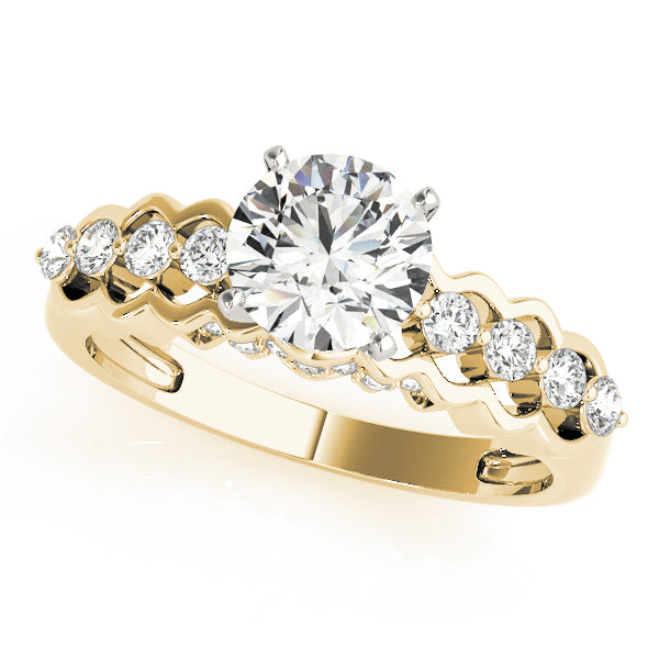 Timeless Prong-Set Round Diamond Engagement Ring in 10K/14K gold and platinum with certified lab-grown or natural diamonds