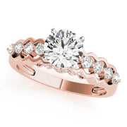 Timeless Prong-Set Round Diamond Engagement Ring in 10K/14K gold and platinum with certified lab-grown or natural diamonds