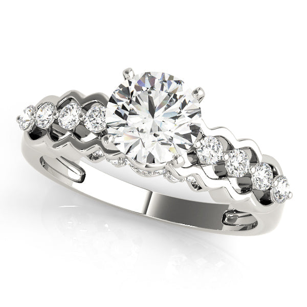 Timeless Prong-Set Round Diamond Engagement Ring in 10K/14K gold and platinum with certified lab-grown or natural diamonds