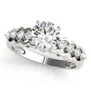 Timeless Prong-Set Round Diamond Engagement Ring in 10K/14K gold and platinum with certified lab-grown or natural diamonds
