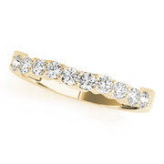 Shared Prong Curved Half Eternity Ring in 10K/14K gold and platinum with certified lab-grown or natural diamonds