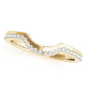 Single Row Curved Half Eternity Ring in 10K/14K gold and platinum with certified lab-grown or natural diamonds