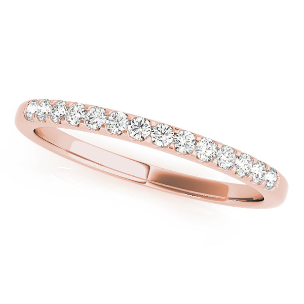 Shared Prong Half Eternity Ring in Gold & Platinum