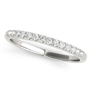 Shared Prong Half Eternity Ring in Gold & Platinum