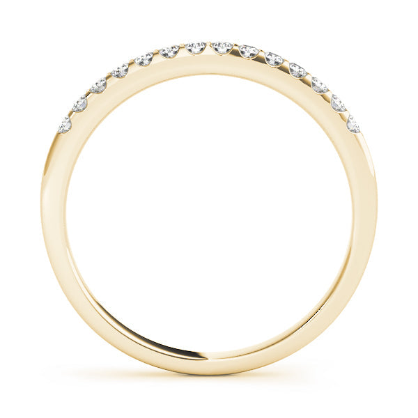 Shared Prong Half Eternity Ring in Gold & Platinum