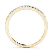Shared Prong Half Eternity Ring in Gold & Platinum