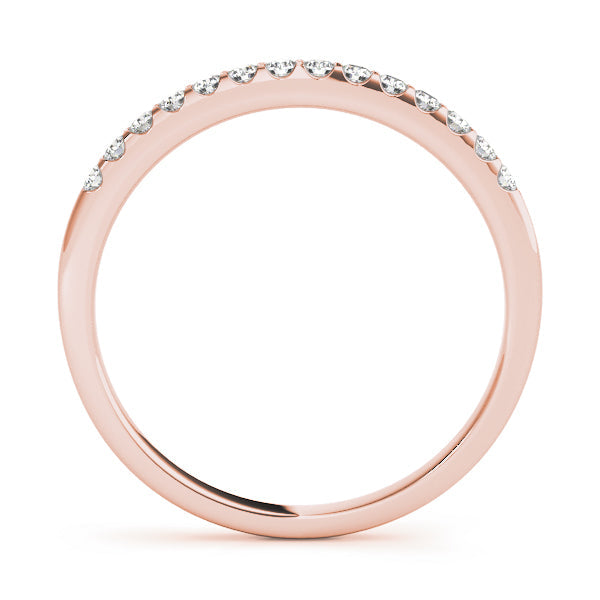 Shared Prong Half Eternity Ring in Gold & Platinum