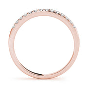 Shared Prong Half Eternity Ring in Gold & Platinum
