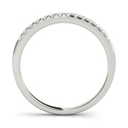 Shared Prong Half Eternity Ring in Gold & Platinum