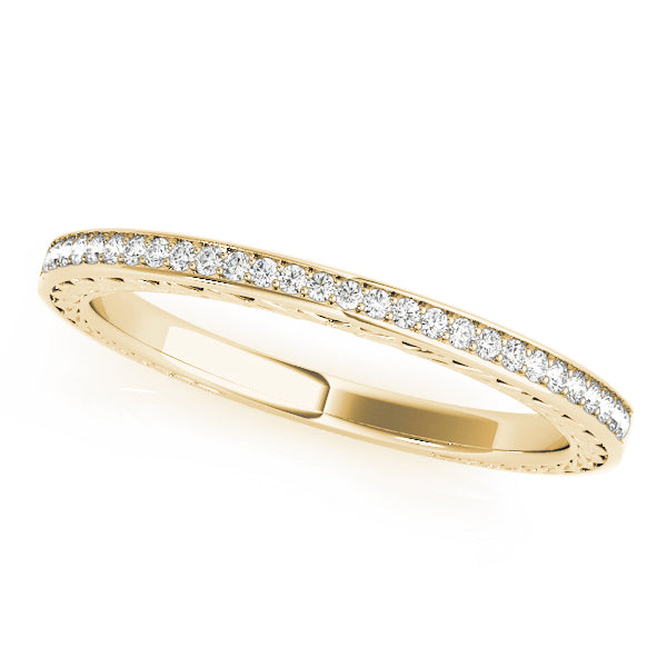 Prong Set Half Eternity Ring in 10K/14K gold and platinum with certified lab-grown or natural diamonds
