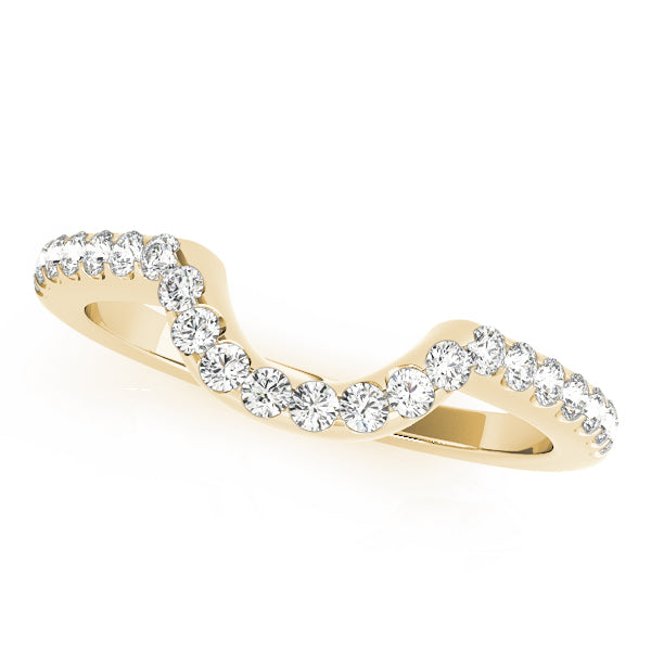 Curved Half Eternity Ring in 10K/14K gold and platinum with certified lab-grown or natural diamonds