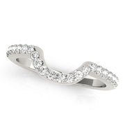 Curved Half Eternity Ring in Gold & Platinum