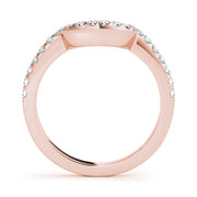 Curved Half Eternity Ring in Gold & Platinum