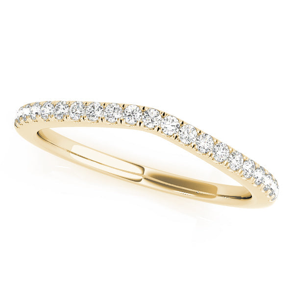 Prong Set Curved Half Eternity Ring in 10K/14K gold and platinum with certified lab-grown or natural diamonds