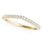 Prong Set Curved Half Eternity Ring in 10K/14K gold and platinum with certified lab-grown or natural diamonds