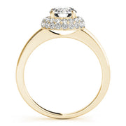 Iconic Halo Round Diamond Engagement Ring in 10K/14K gold and platinum with certified lab-grown or natural diamonds