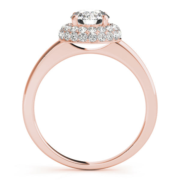 Iconic Halo Round Diamond Engagement Ring in 10K/14K gold and platinum with certified lab-grown or natural diamonds