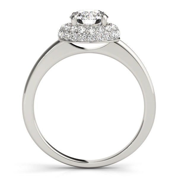 Iconic Halo Round Diamond Engagement Ring in 10K/14K gold and platinum with certified lab-grown or natural diamonds