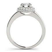 Iconic Halo Round Diamond Engagement Ring in 10K/14K gold and platinum with certified lab-grown or natural diamonds