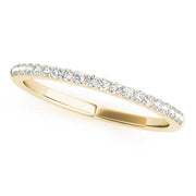 Single Row Prong Set Half Eternity Ring in 10K/14K gold and platinum with certified lab-grown or natural diamonds