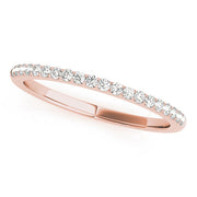 Single Row Prong Set Half Eternity Ring in Gold & Platinum