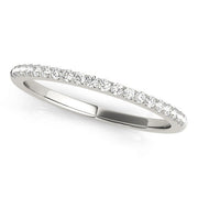 Single Row Prong Set Half Eternity Ring in Gold & Platinum