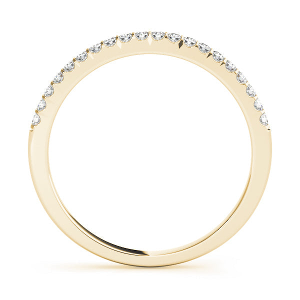 Single Row Prong Set Half Eternity Ring in Gold & Platinum