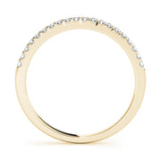 Single Row Prong Set Half Eternity Ring in Gold & Platinum